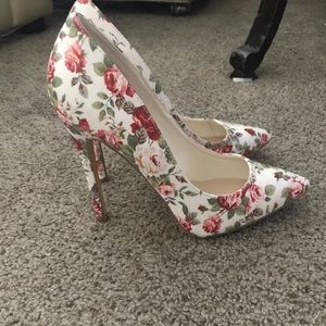 Floral Print Heels